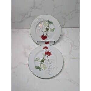Block Spal Watercolors Geranium Bread & Butter Plates Set of 2 6.25"